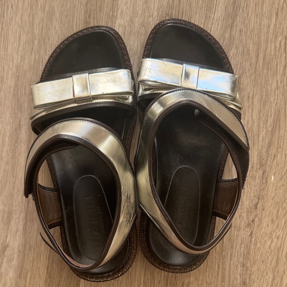 Silver Sandals Marni